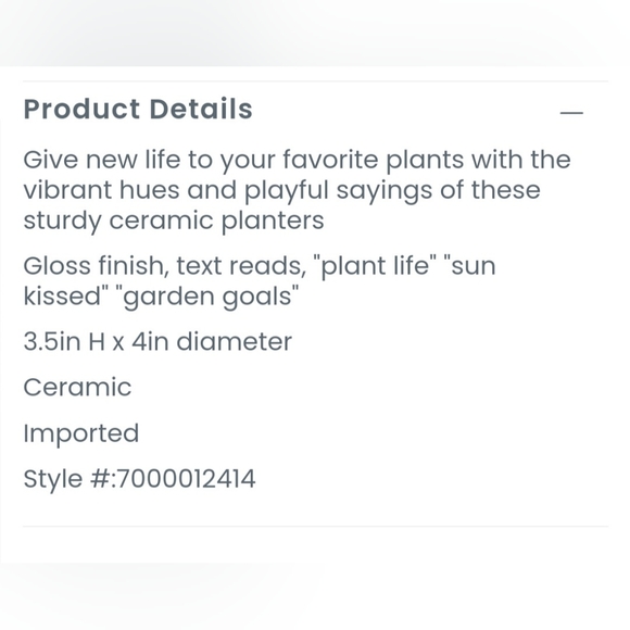 Rae Dunn Plant Life 3.5" Planter Set - Picture 3 of 3